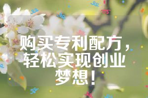 购买专利配方，轻松实现创业梦想！
