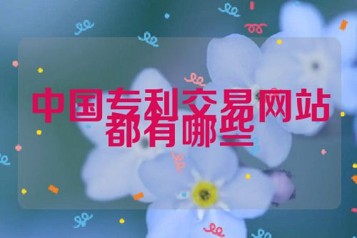 中国专利交易网站都有哪些