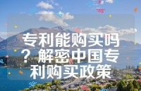 专利能购买吗？解密中国专利购买政策
