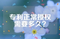 专利正常授权需要多久？